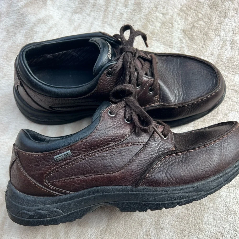 Dunham Men’s Dark Brown Leather Lace-Up Boat Shoes size 10D